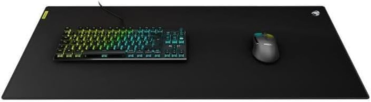 Sense Pro XXL PC Gaming Mousepad, Non Slip Rubber Back, Speed Military-Grade Fabric with Low-Profile Stitched Edges, Durable Computer Desk Mat, XXL, Rectangle, Black