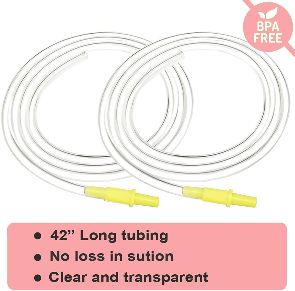 Pump in Style Tubing X4, Spare and Replacement Tubing for Medela Pump in Style Advanced Breast Pump - BPA Free (4 Pc) Yellow