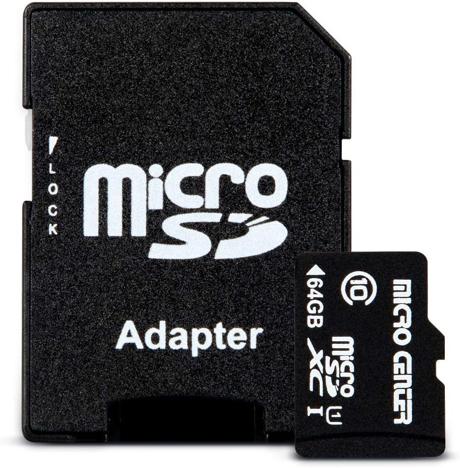 Micro Center 64GB Class 10 Microsdxc Flash Memory Card with Adapter for Mobile Device Storage Phone, Tablet, Drone & Full HD Video Recording - 80Mb/S UHS-I, C10, U1 (2 Pack)