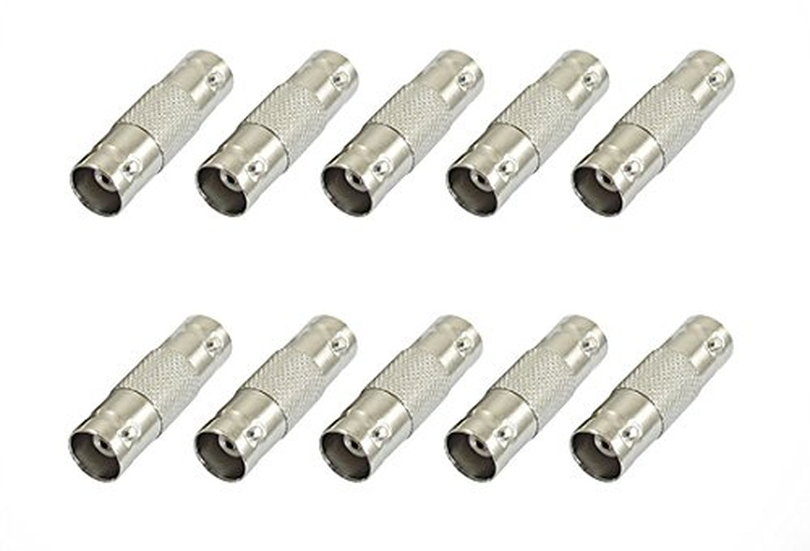 BNC Female to Female, BNC Connectors - (10 Pack) BNC Female to BNC Female CCTV Security Camera Adapter Coupler Straight Extender Barrel Connector